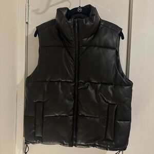 Hollister Black Leather Vest